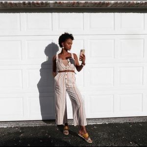 Billabong linen Stripes Jumpsuit